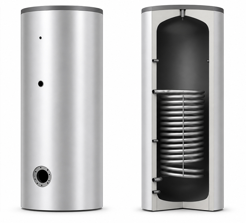 EiTherm Trinkwasserspeicher mit integriertem Wärmetauscher für effiziente Warmwasserbereitung
