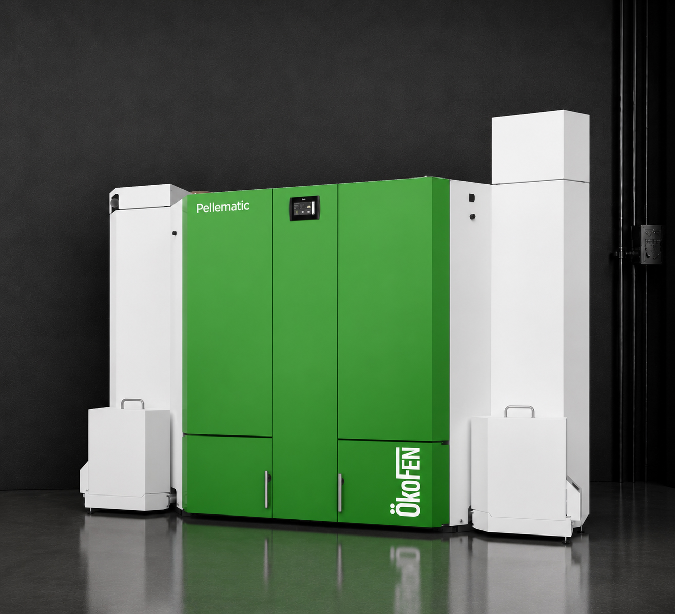 Pellet-Doppelkessel von ÖkoFEN für leistungsstarke und energieeffiziente Wärmeversorgung.